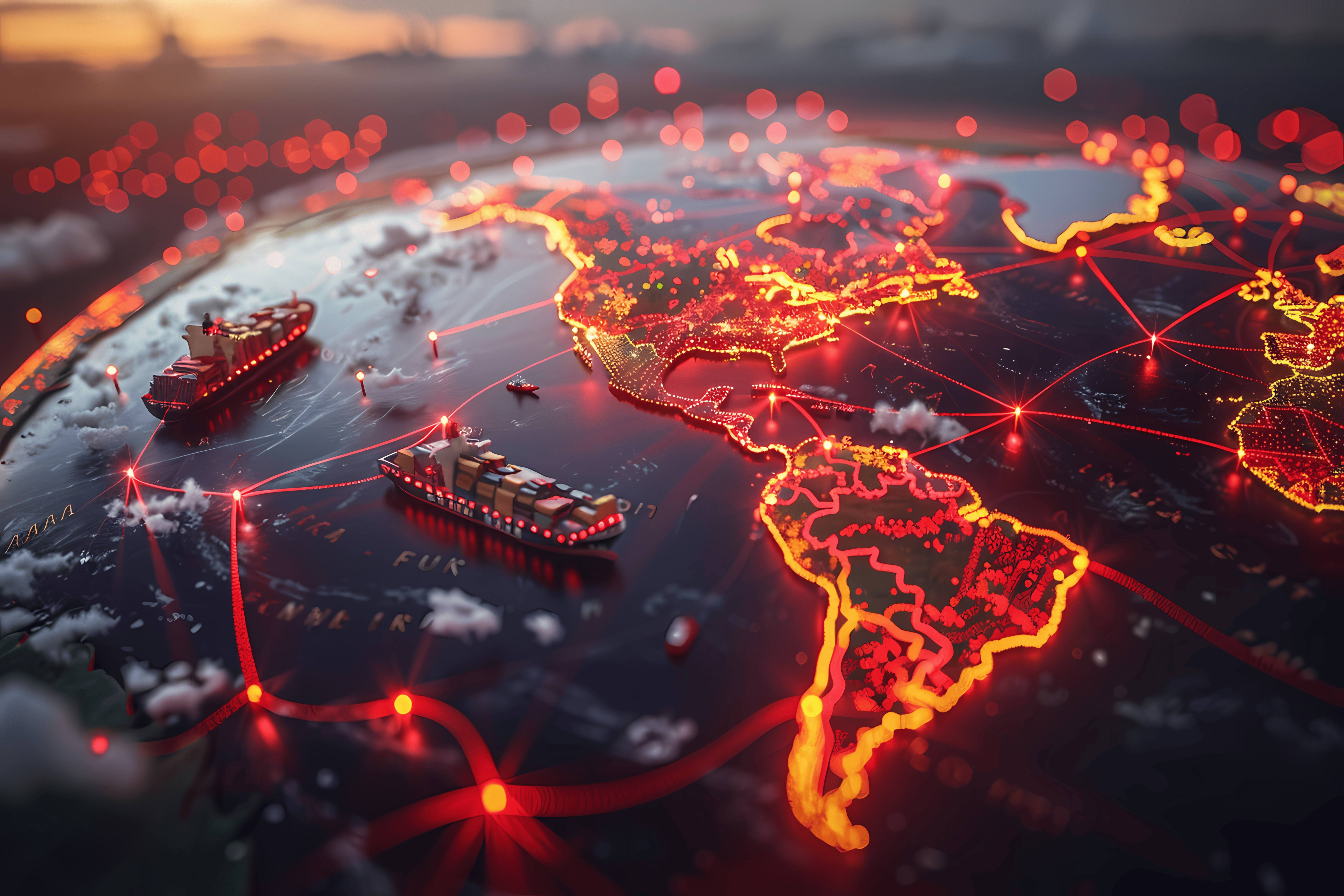Global distribution network visual